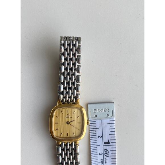 Omega Two-Tone Women's Square Face Watch - Picture 13 of 16